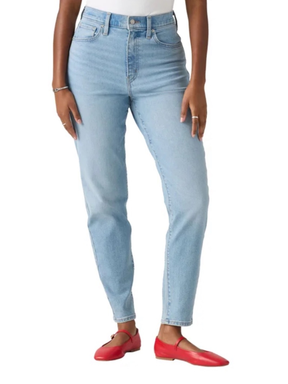Levi’s Wedgie Fit High Rise Mom Jeans Light Wash W28 L27 NEW Condition - Picture 3 of 13
